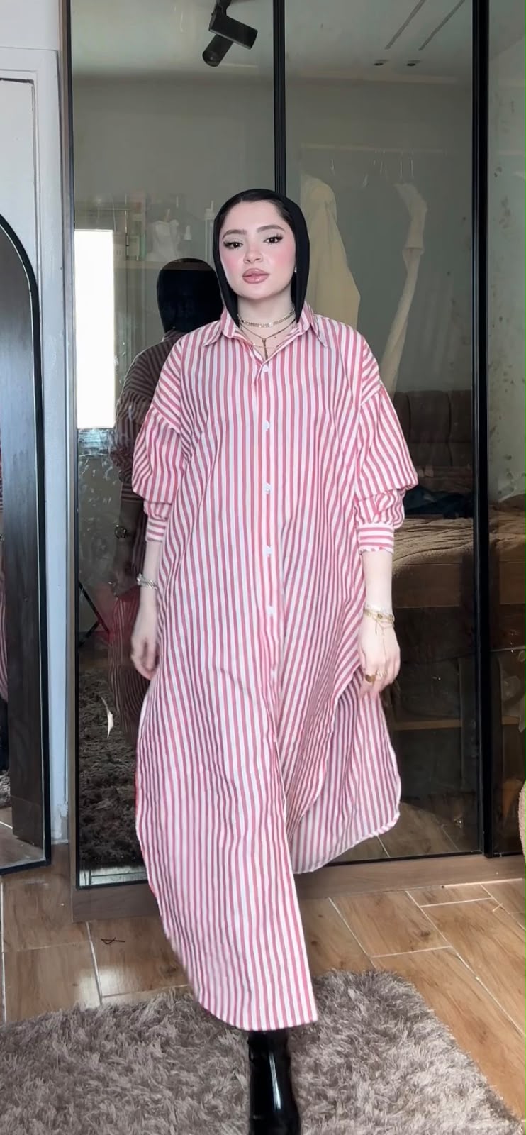 oversize stripped shirt