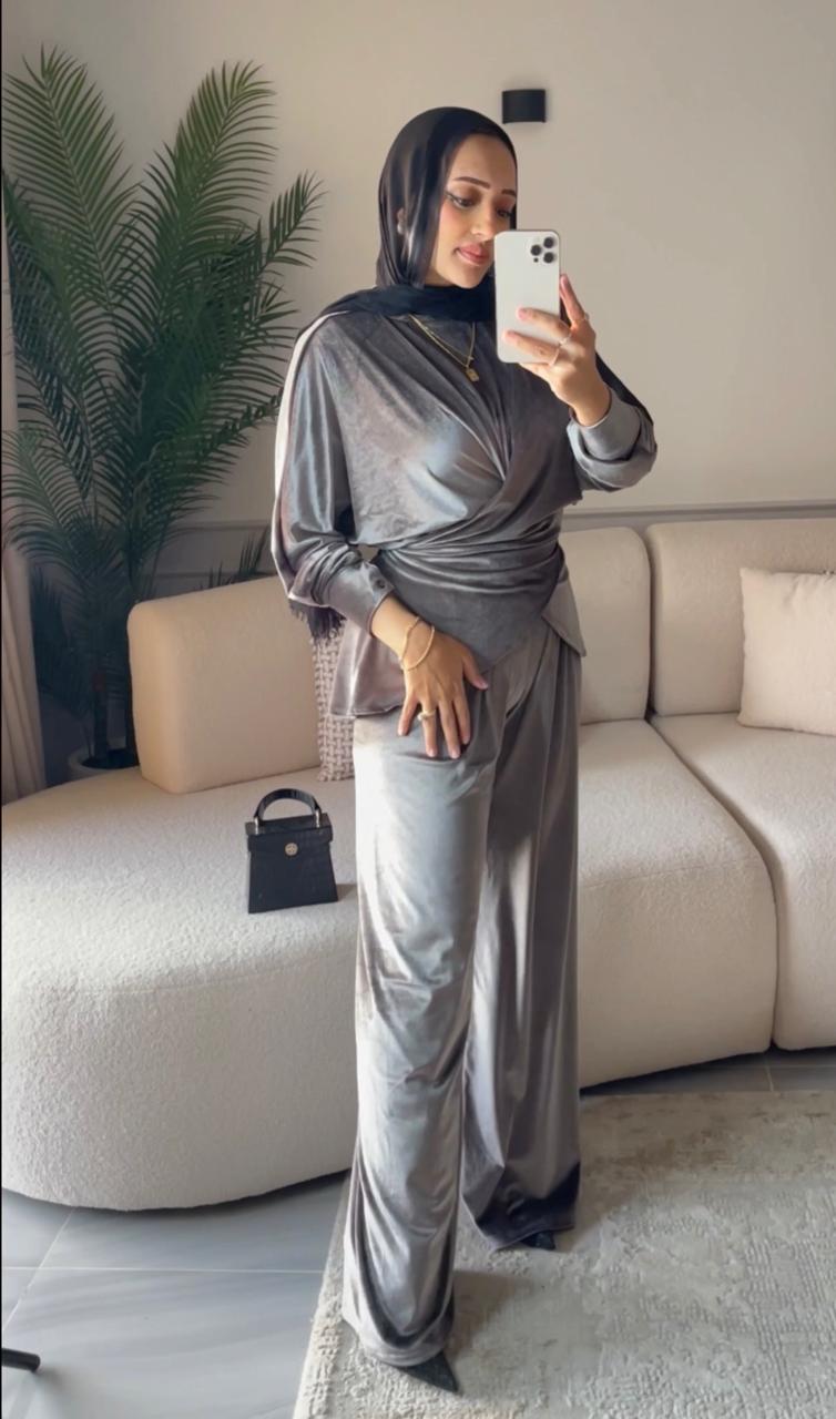 velvet pants set